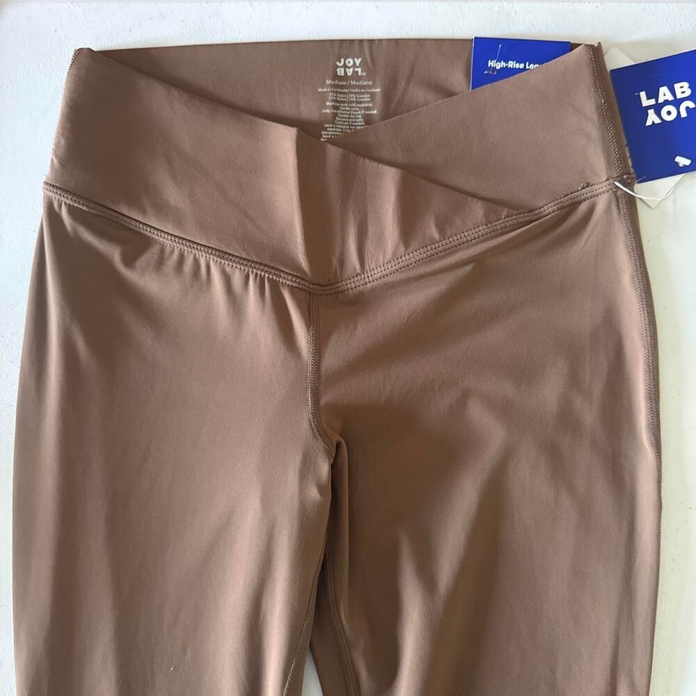 JOY LAB High Rise Extra-Long Leggings Women's Medium Brown Activewear NWT